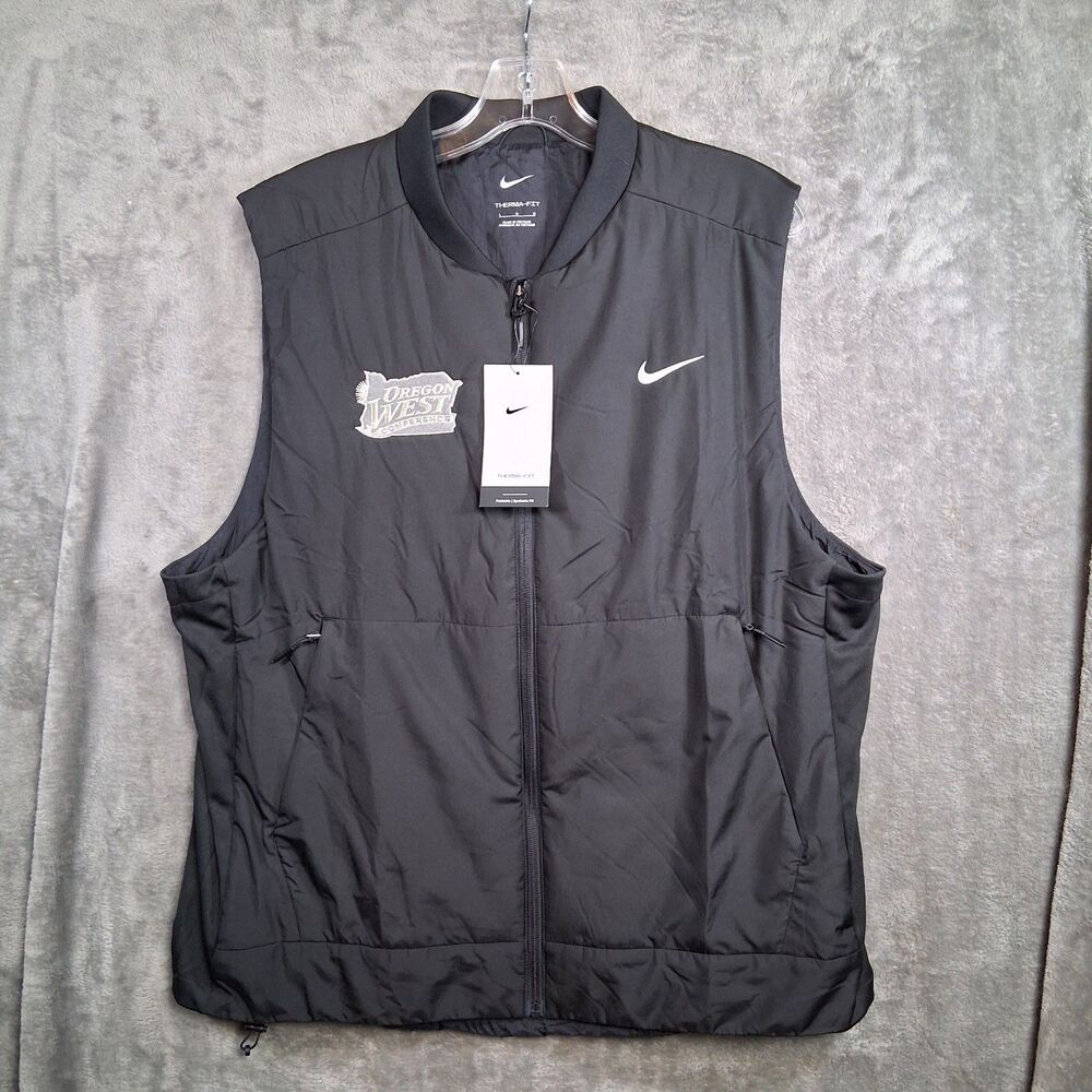 Nike Vest Oregon West Conference Mens Large Black Therma‎ Fit NWT MSRP $110